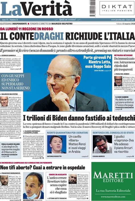 prima pagina la verità